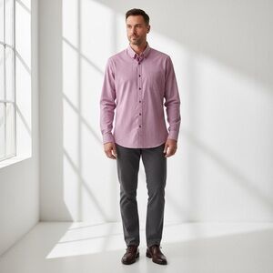 Horst men’s purple star pattern dress shirt size 17 neck